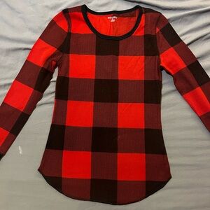 Old Navy Red and Black Plaid Shirt